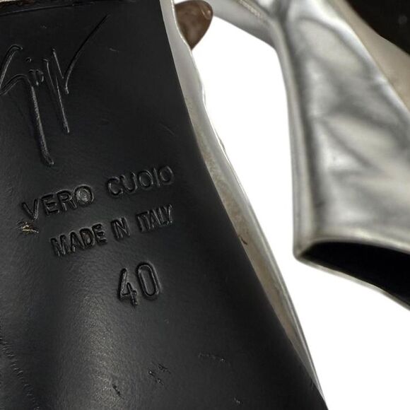 giuseppe zanotti silver futuristic mirror finish - Picture 4 of 4